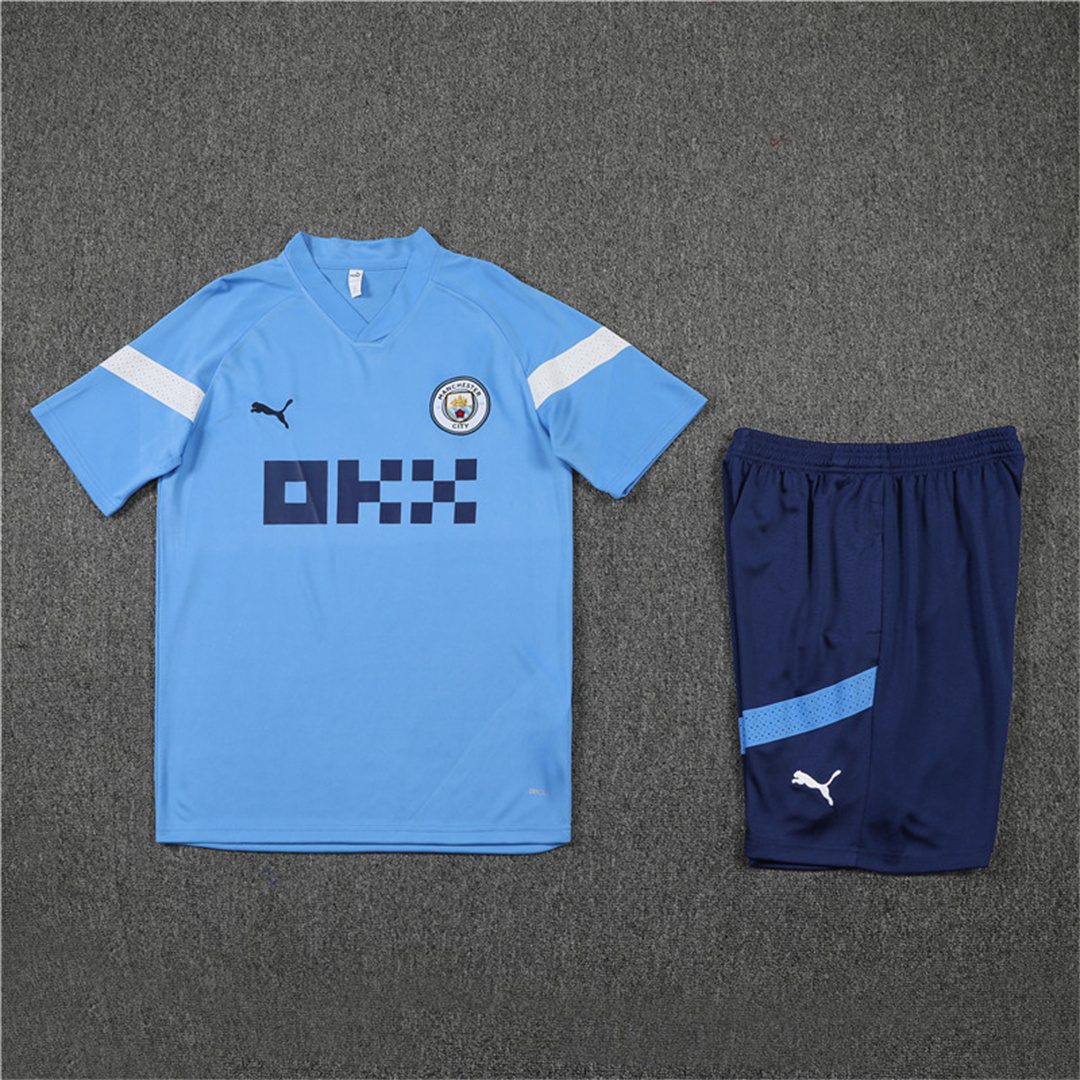 22-23 Manchester City Training Kit Blue 13
