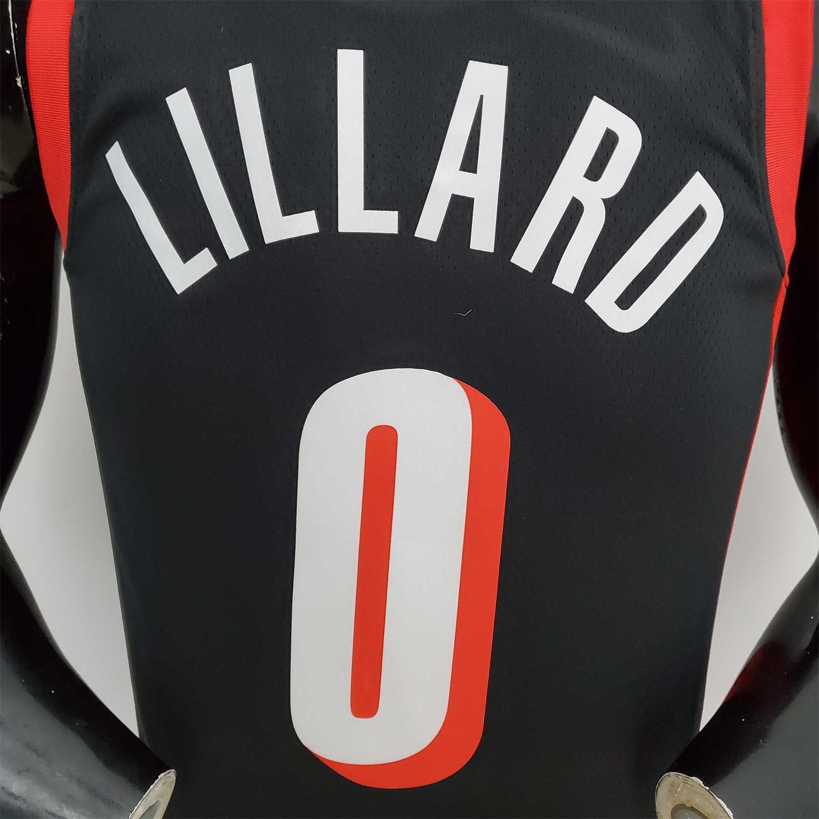 2022 Season Lillard #0 Trail Blazers Urban Edition Black NBA Jersey 8