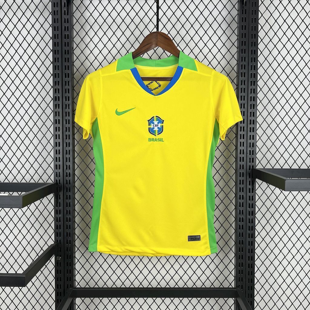 2025 Brazil Home Women Shirt Lady Tee AAAAJersey Supply Yupoo