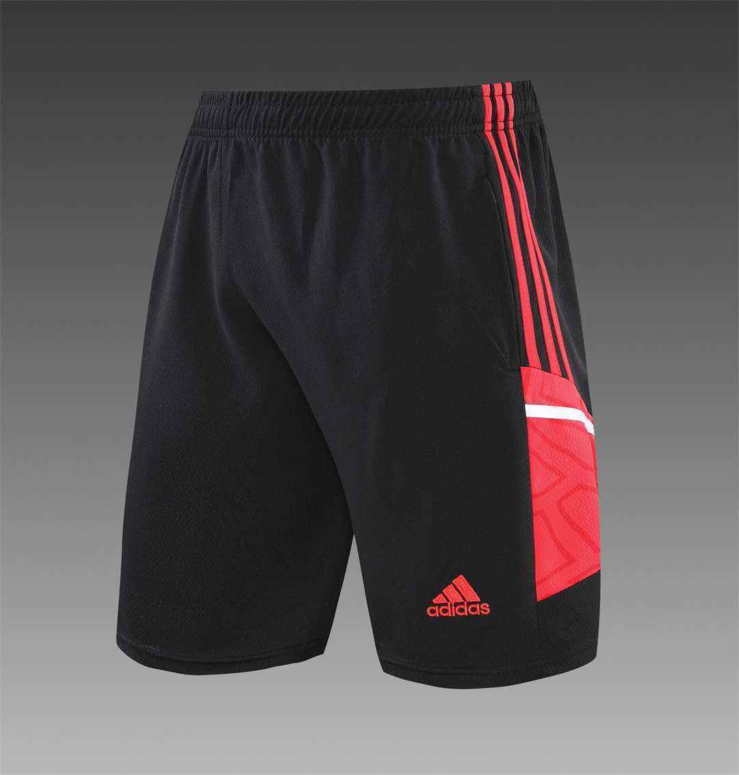 22-23 Bayern Munich training suit short sleeve kit red black 6
