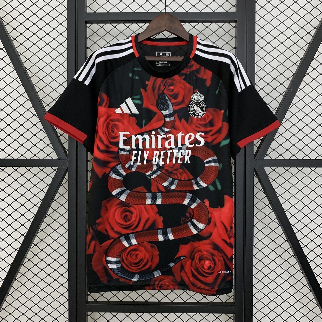 25-26 Real Madrid Red Snake Special Edition Shirt Football Uniform AAAAJersey Dropship Yupoo
