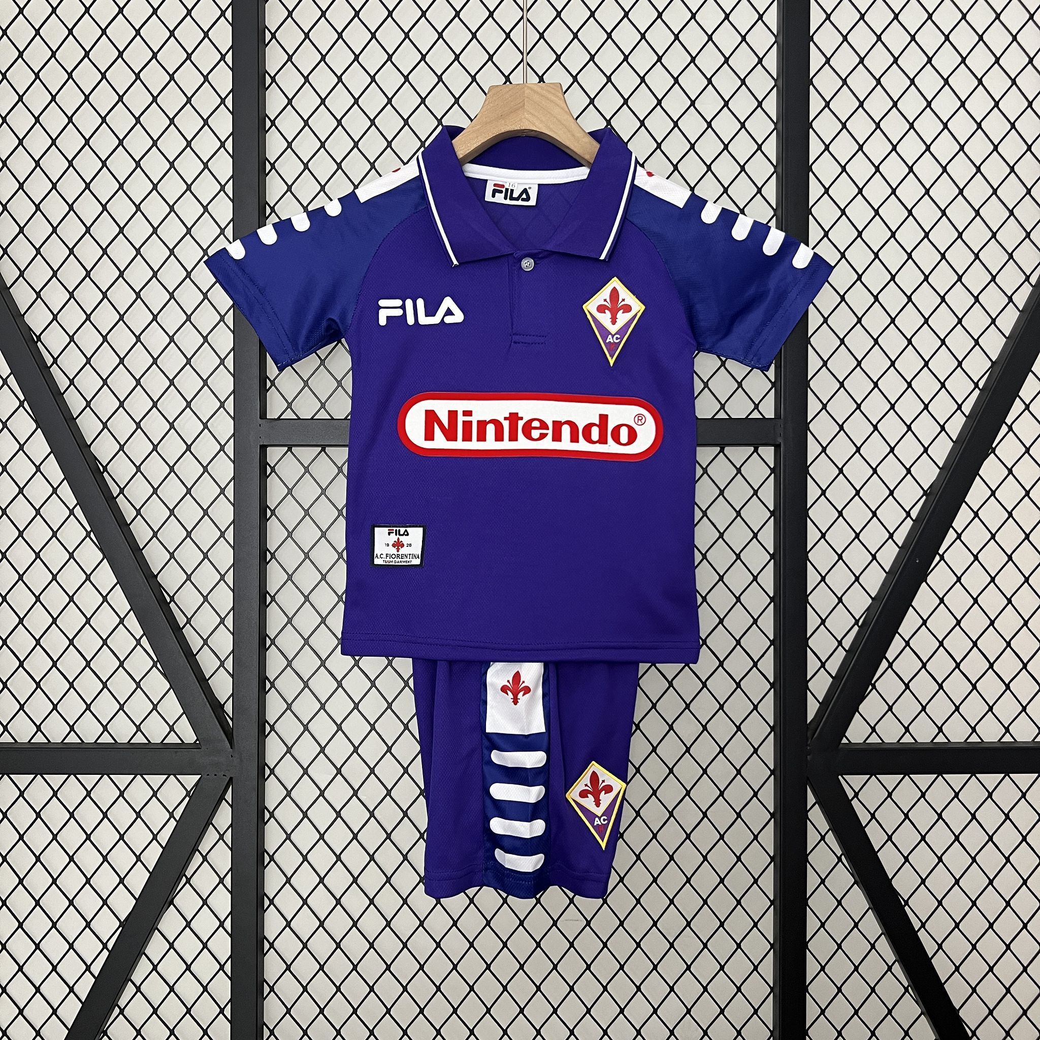 98-99 Fiorentina Home Retro Kid Kits Youth Apparels AAAAJersey Wholesale Yupoo