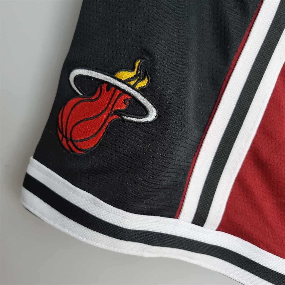 2022 Miami Heat NBA US Training Shorts Red Black 5