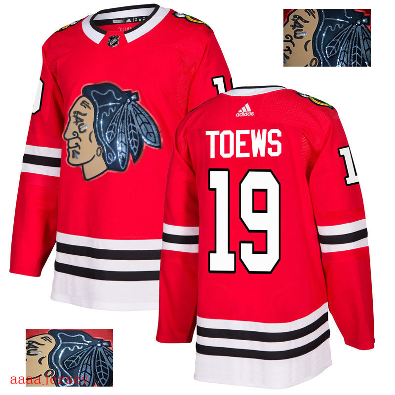 2018 Chicago Blackhawks ice hockey jersey M-3XL 芝加哥黑鹰队时尚亮片款冰球服 5