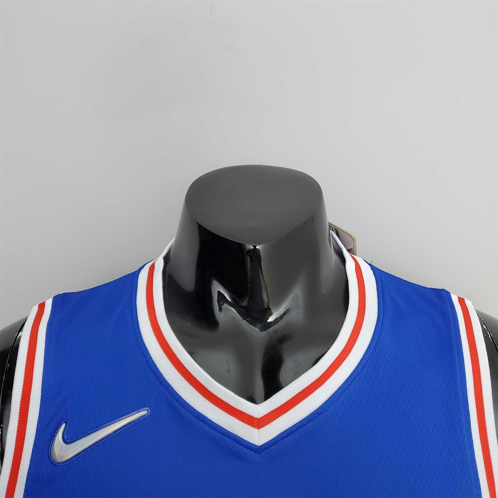 75th Anniversary Philadelphia 76ers IVERSON#3 Blue NBA Jersey 5