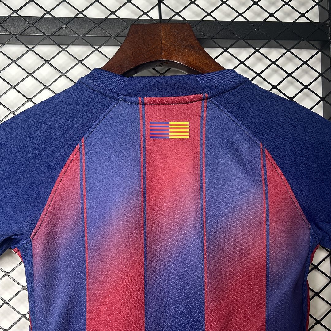 25-26 Barcelona Home Kid Kits Youth Apparels AAAAJersey Supply Yupoo 7