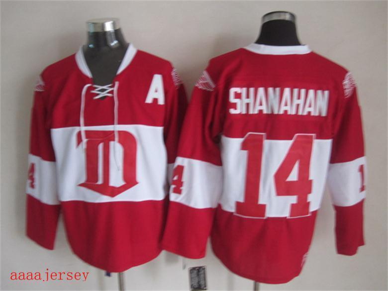 Red Wings retro ice hockey jersey M-3XL 底特律红翼队复古冰球服