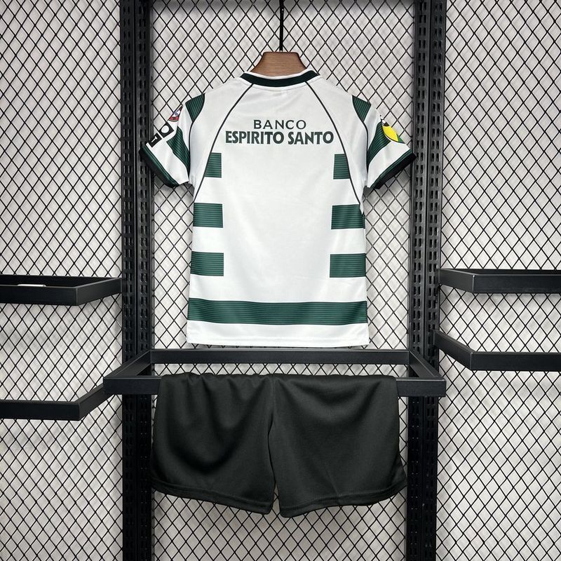 01-03 Sporting Lisbon Home Retro Kid Kits Youth Apparels Football AAAAJersey Yupoo 1
