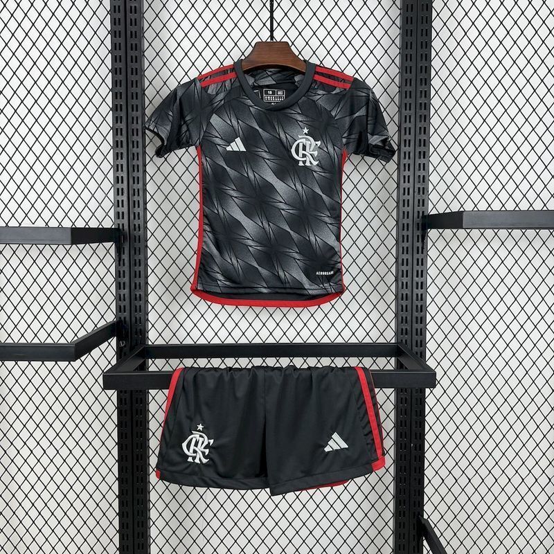 24-25 Flamengo Third Kid Kits Youth Apparels Soccer AAAAJersey Yupoo