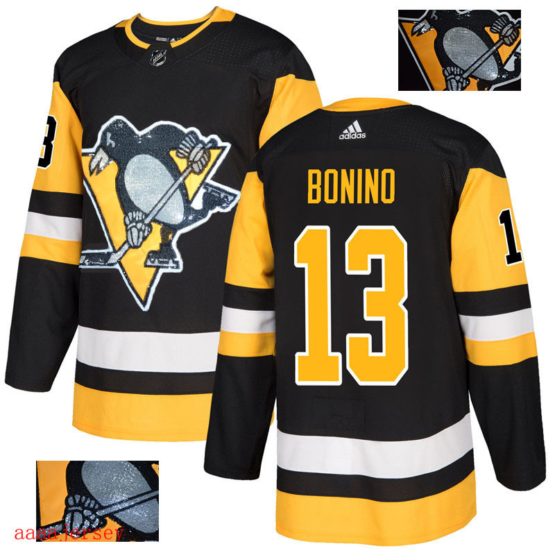 2018 Pittsburgh Penguins ice hockey jersey M-3XL 匹兹堡企鹅队时尚亮片款冰球服 1