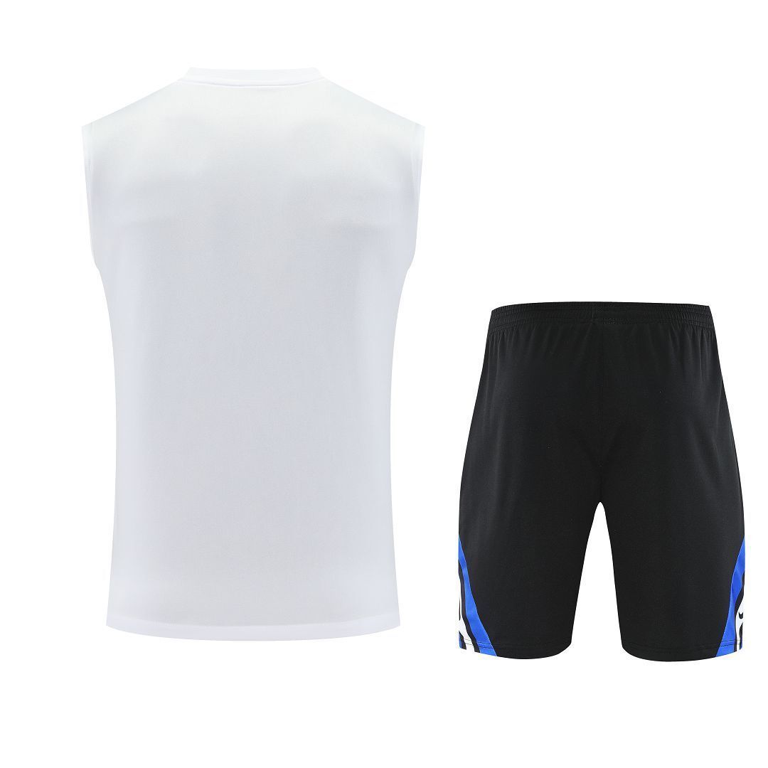 25-26 Inter Milan Retro White Training Kits Football Vest Suits 5
