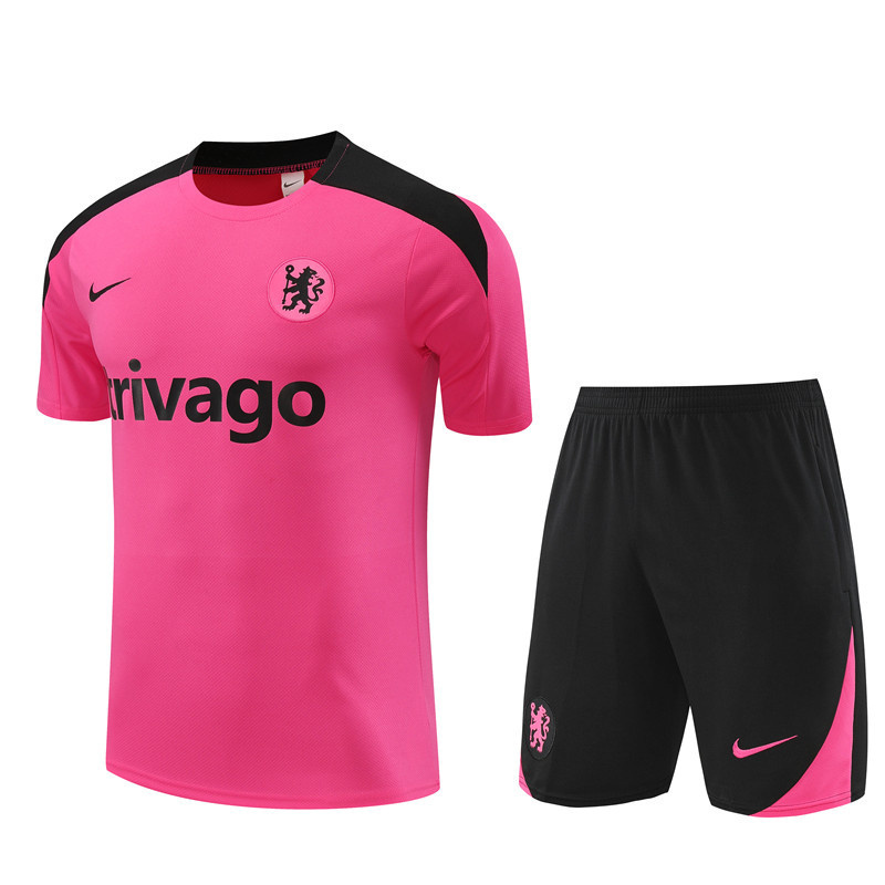24-25 Chelsea Pink Training Kits(Top+Shorts) Football Replicas Yupoo