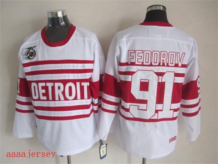 Detroit Red Wings retro ice hockey jersey M-3XL 底特律红翼队复古冰球服 7