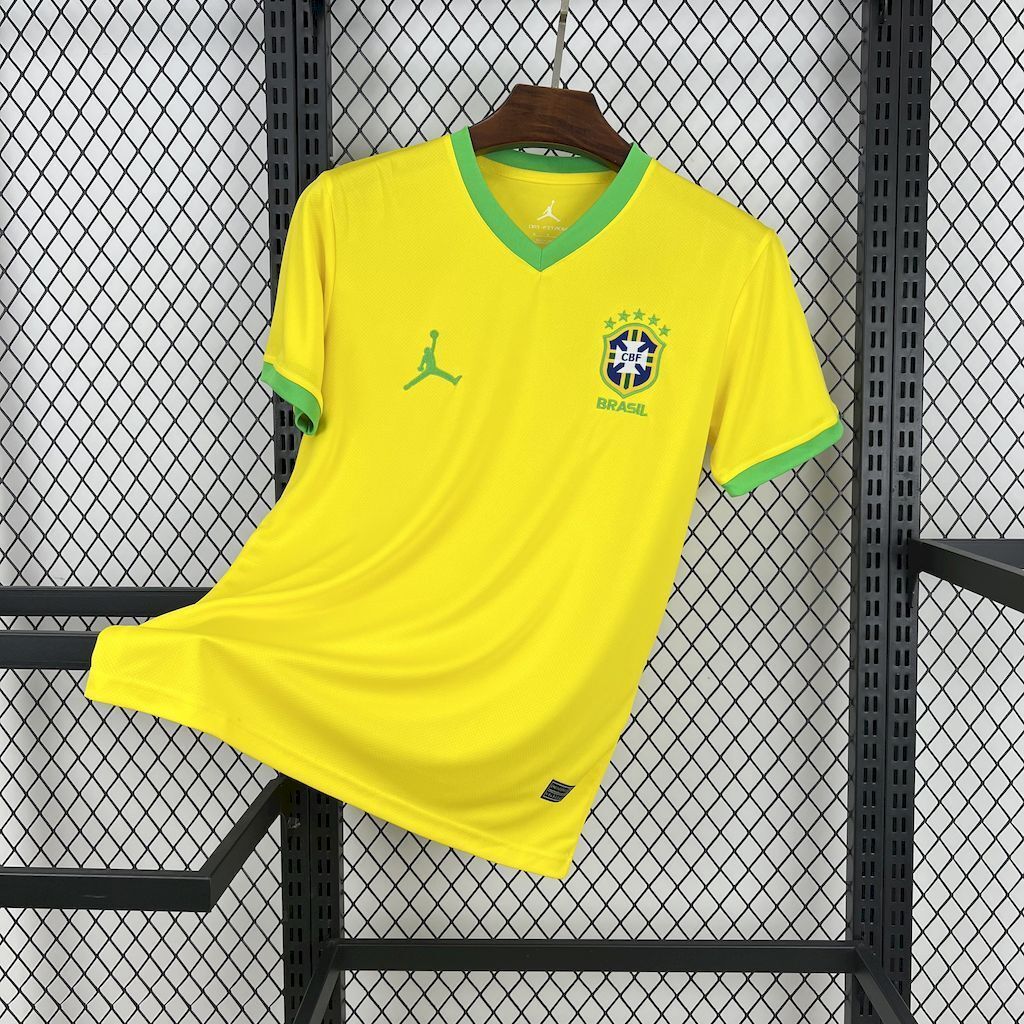 2025 Brazil x Jordan Yellow Special Edition Shirt Soccer Uniform AAAAJersey Wholesale Yupoo