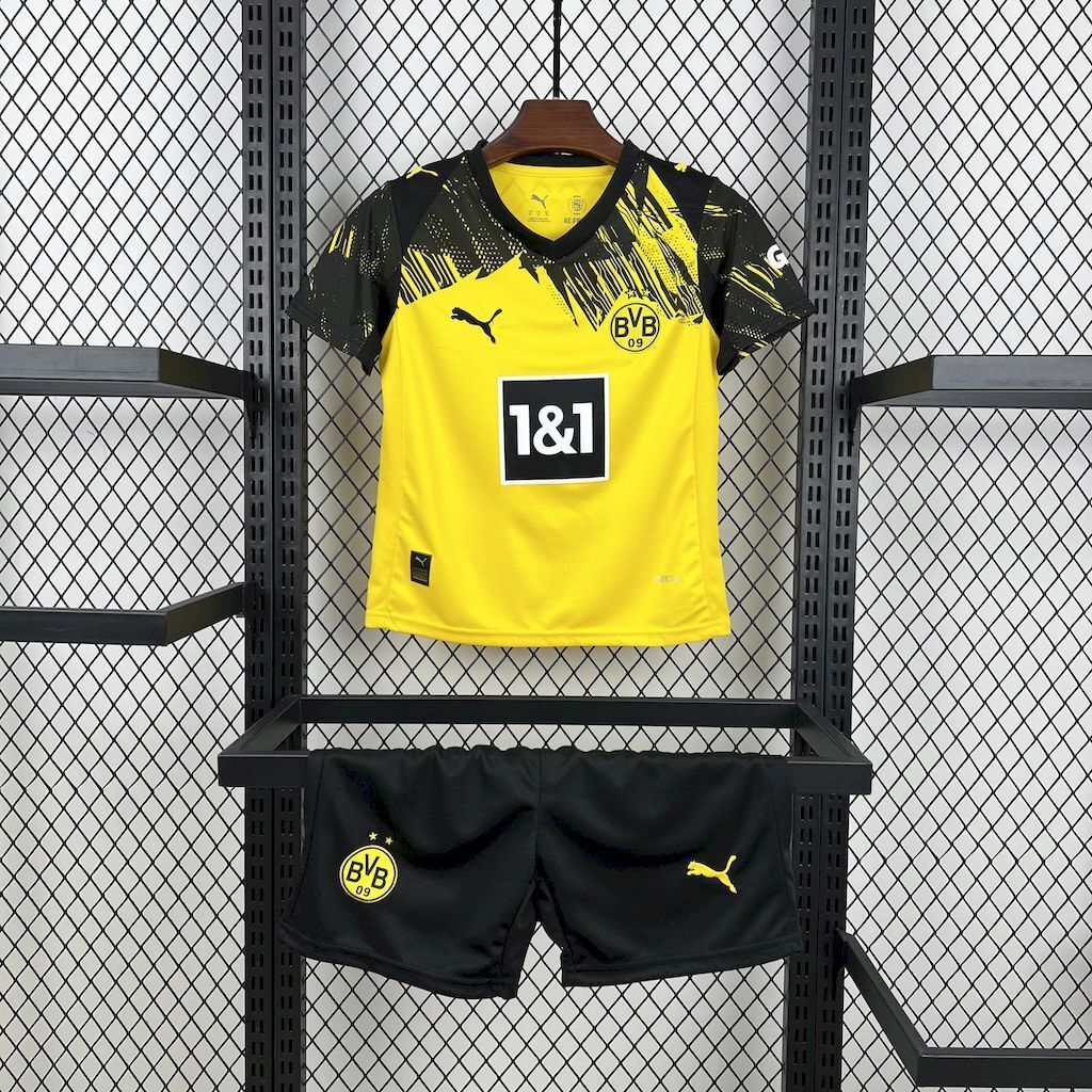 25-26 Borussia Dortmund Home Kids Kits Youth Apparels Yellow AAAAJersey Supplier Yupoo