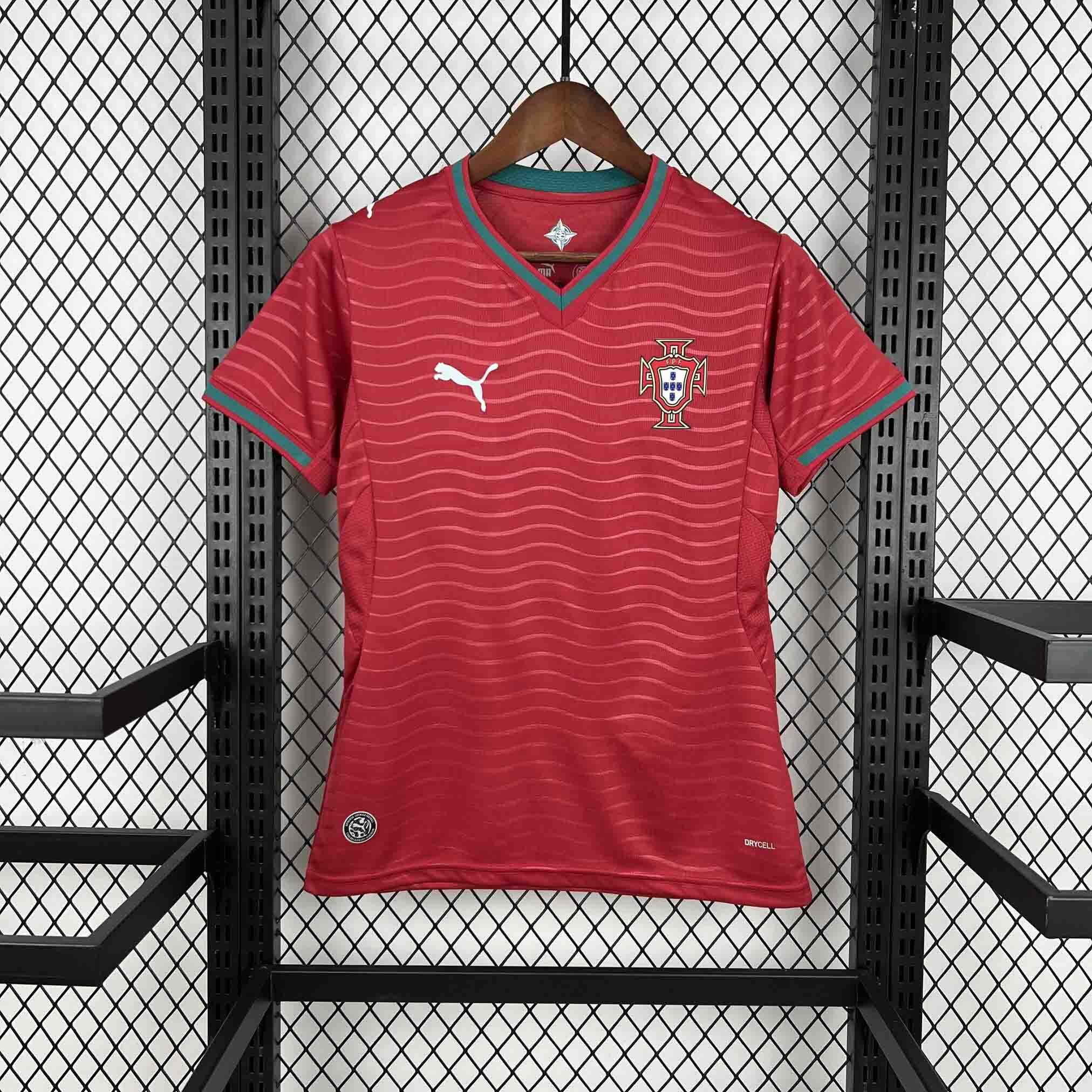 Women 2026 World Cup Portugal Home Kit Soccer T-Shirt AAAAJersey Supply Yupoo
