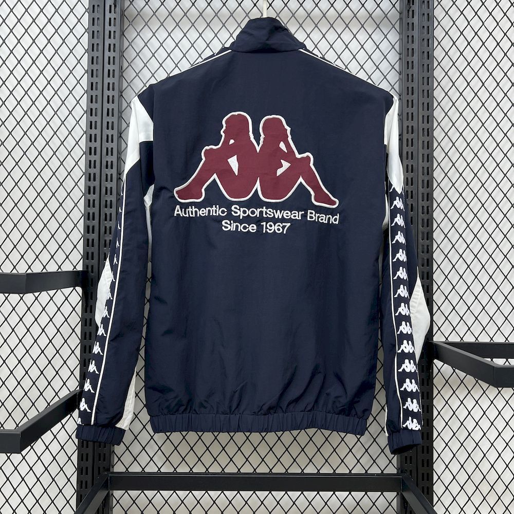 25-26 Barcelona x Kappa OG Style Navy Windbreaker Jacket AAAAJersey Supplier Yupoo 7