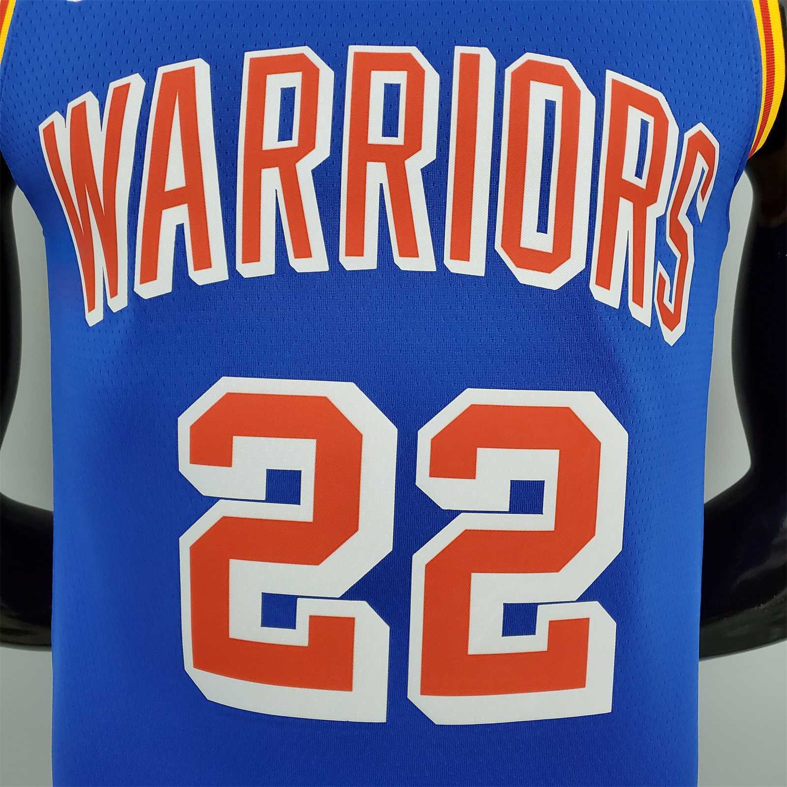 75th Anniversary Wiggins #22 Warriors Retro Blue 6