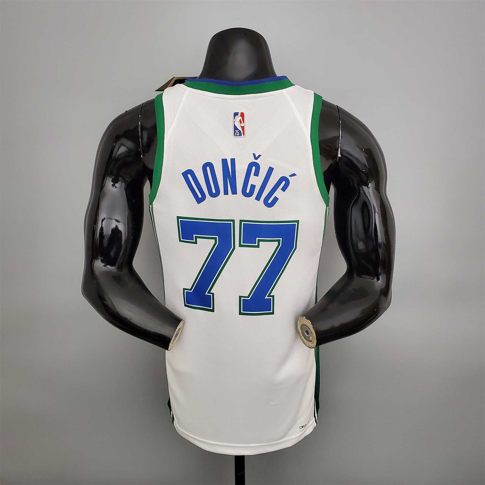 2022 DONCIC#77 Lone Ranger City Edition White and Green 6