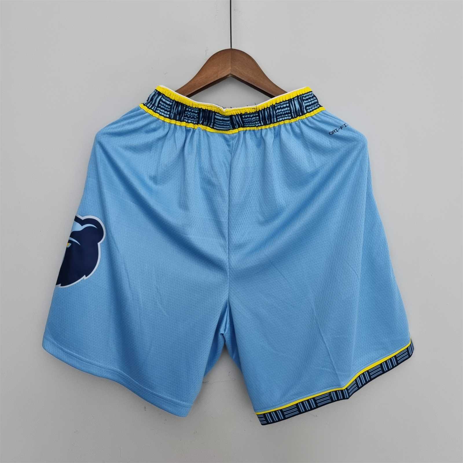 75th Anniversary Memphis Grizzlies Jordan Edition Blue Shorts NBA 5