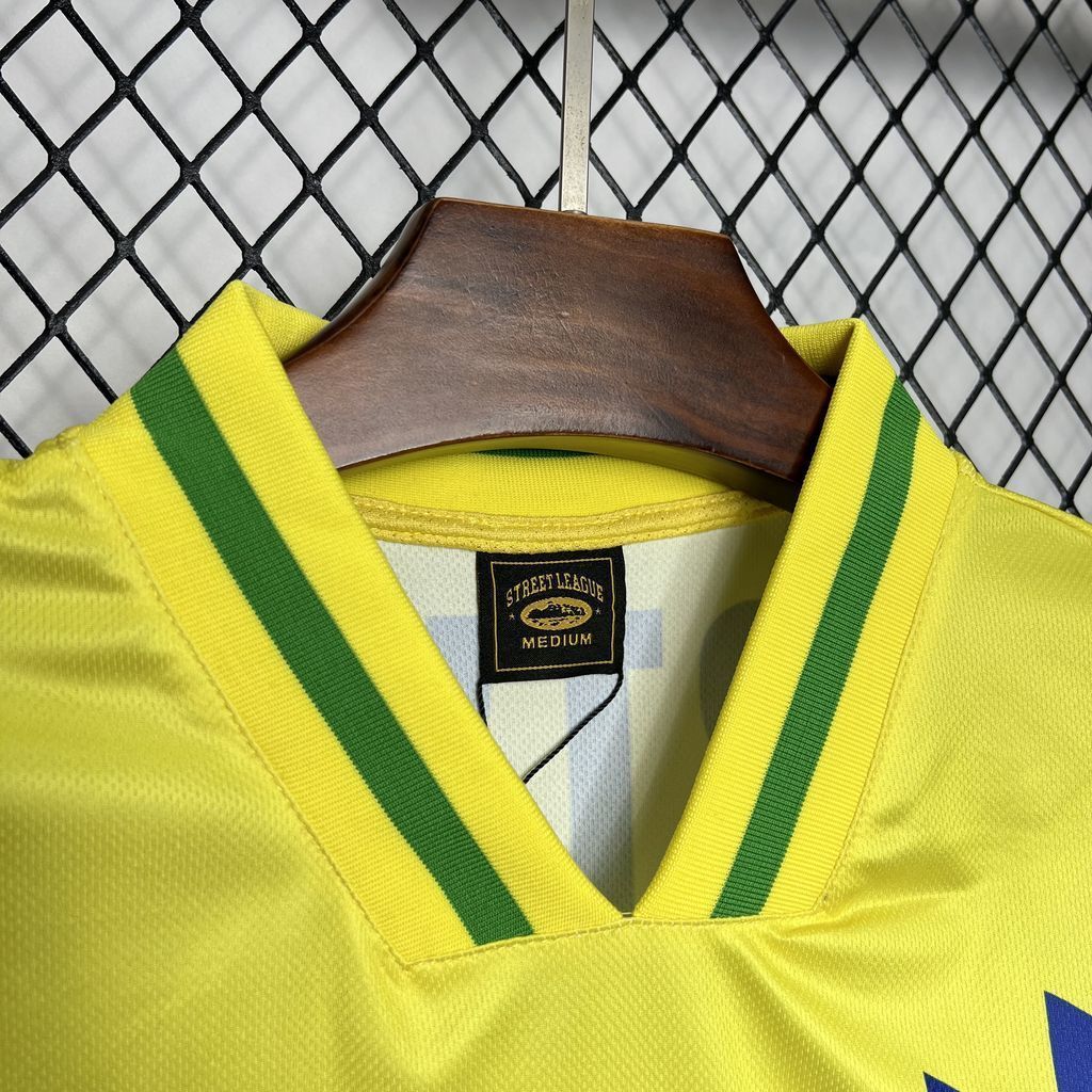 1995 Brazil Home Retro Corteiz Special Kit Vintage Shirt Soccer AAAAJersey Yupoo 5