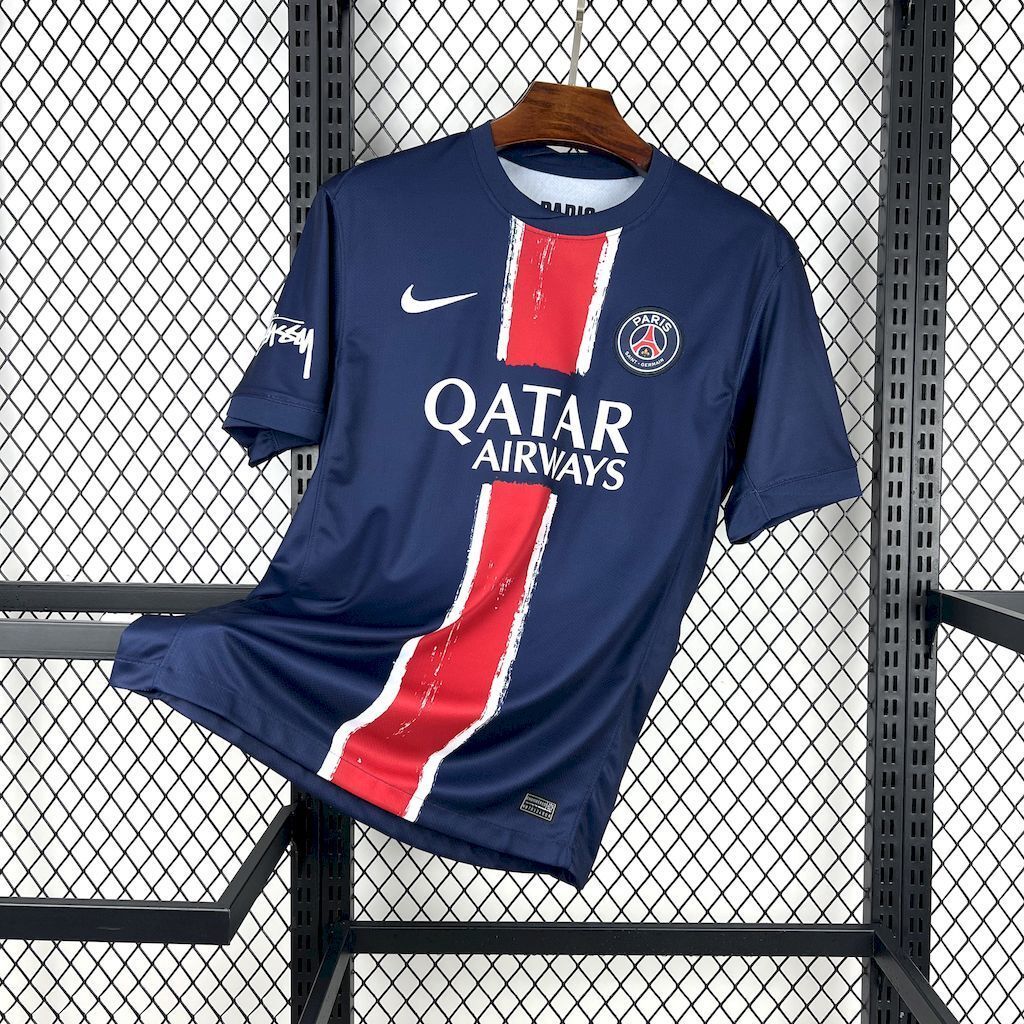 24-25 PSG x Stussy Home Kit Football T-Shirt Soccer AAAAJersey Yupoo