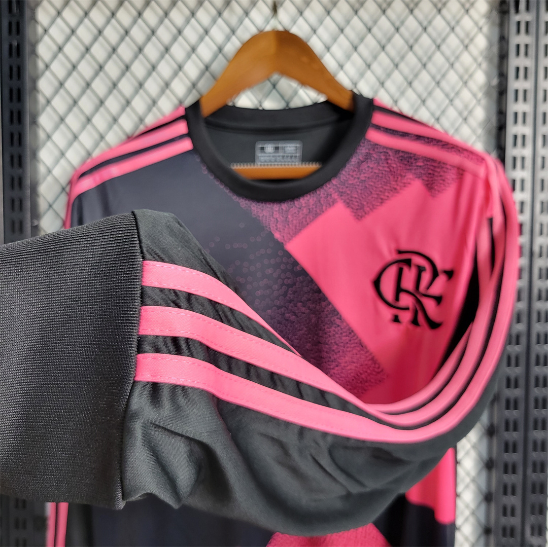 23-24 Flamengo Pink Long Sleeve 1