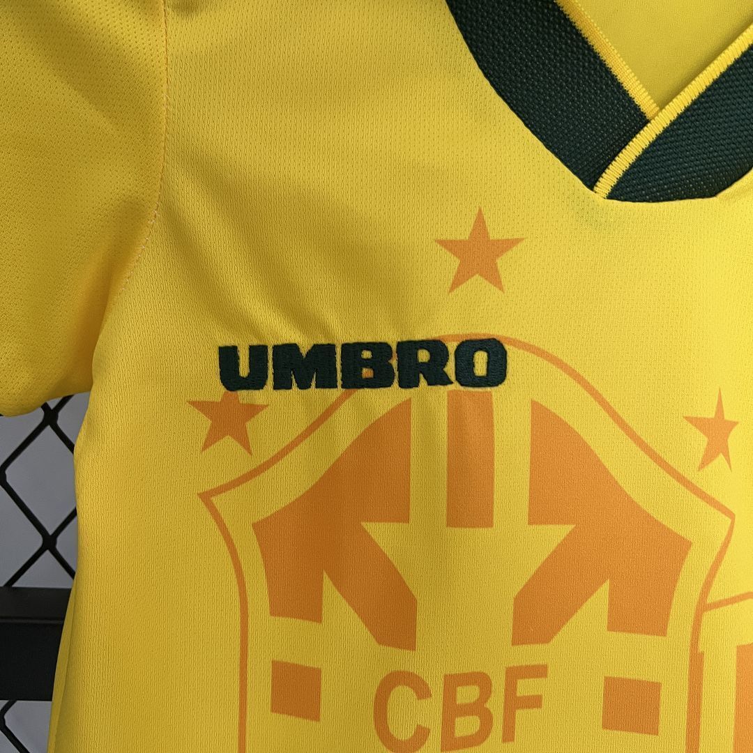 1994 Brazil Home Retro Kids Kits World Cup Shirt Soccer Jerseys Yupoo 1