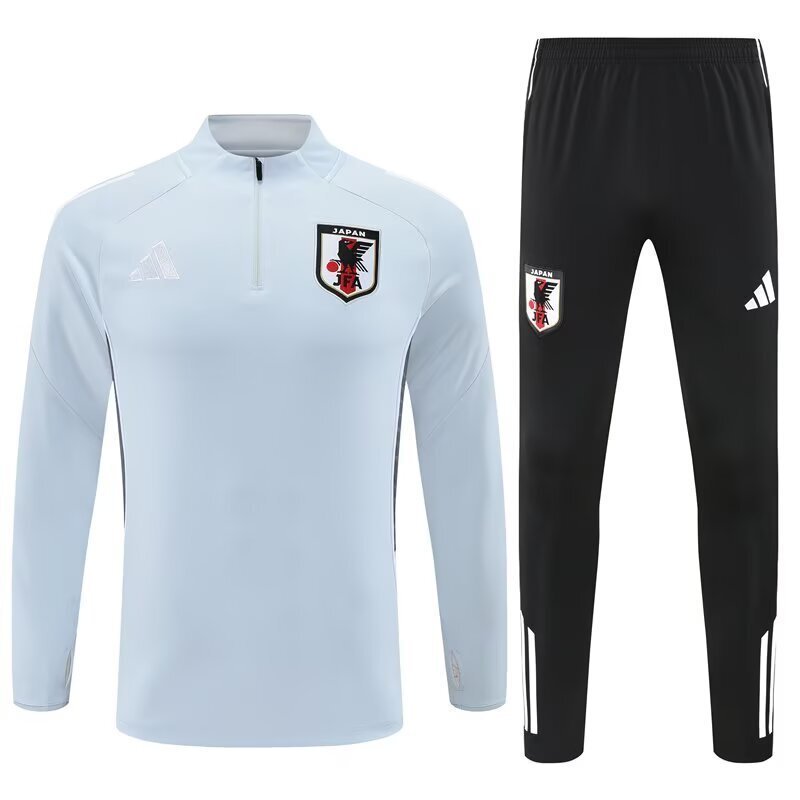 25-26 Japan Grey Training Kits Long Football Tracksuits