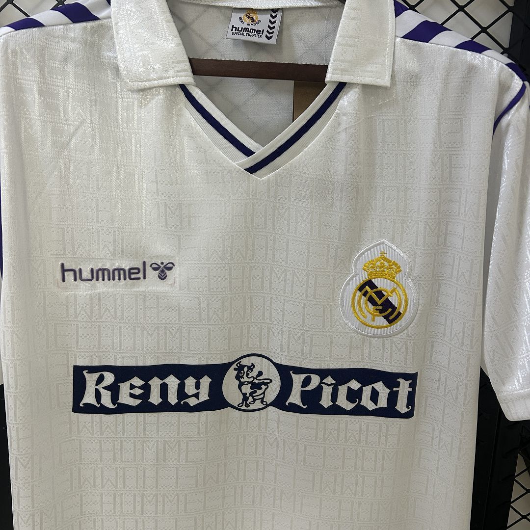 89-90 Real Madrid Home Retro Kit Vintage Shirt AAAAJersey Dropship Yupoo 2