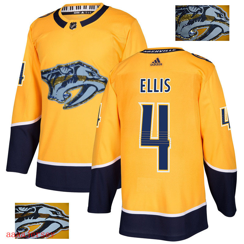 2018 Nashville Predators ice hockey jersey M-3XL 纳什维尔掠夺者队时尚亮片款冰球服 8