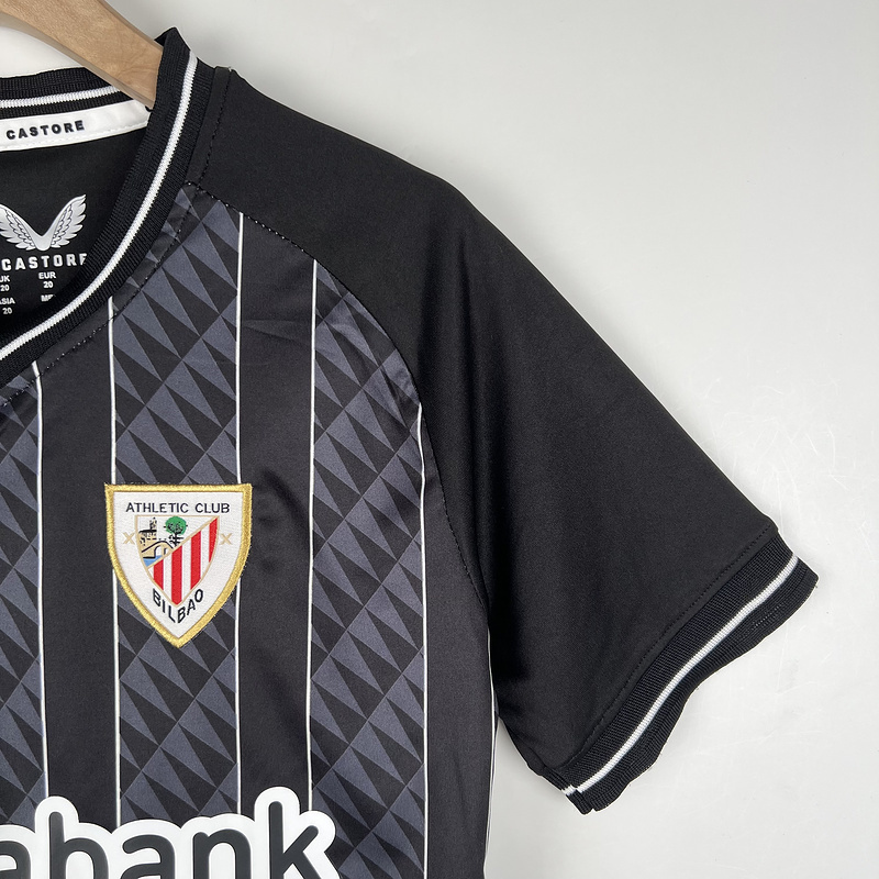 23-24 Kids Goalkeeper Athletic Bilbao Black size 16-28 Soccer Jerseys 5