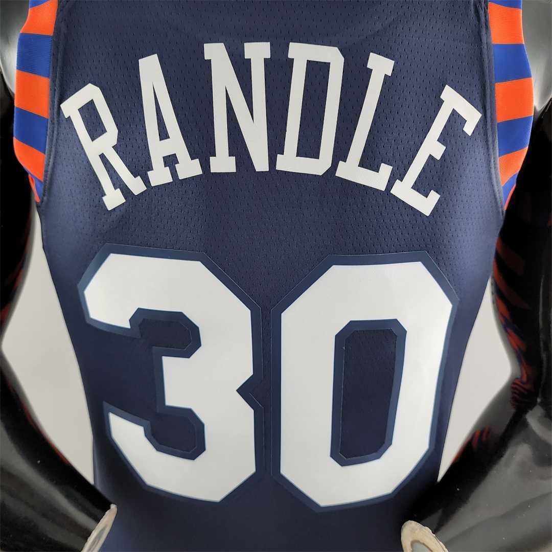 New York Knicks RANDLE #30 Striped NBA Jersey 5