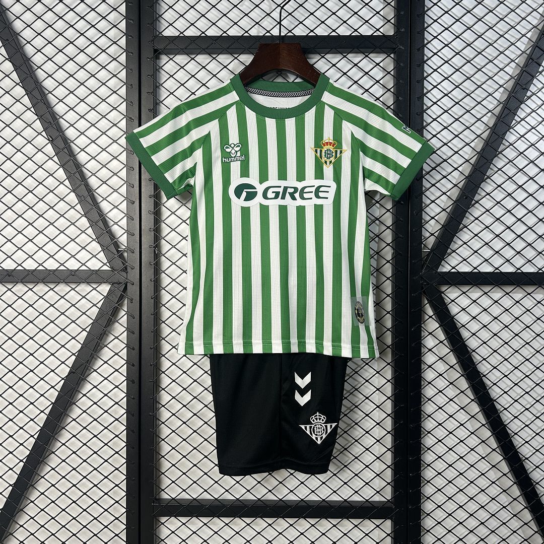 24-25 Real Betis Conference League Final Kid Kits Youth Apparels AAAAJersey Wholesale Yupoo