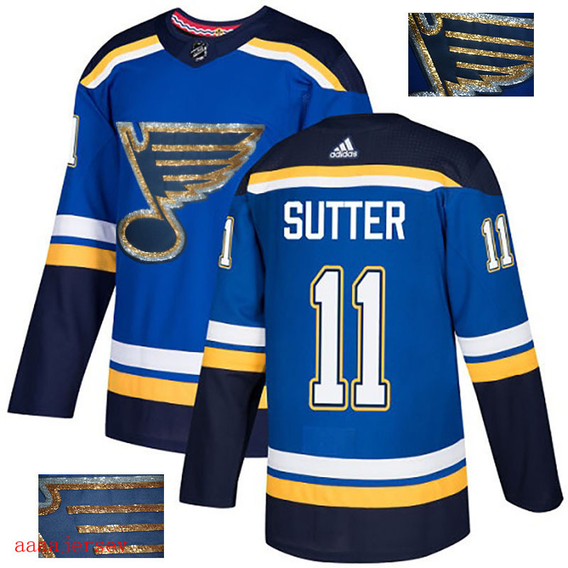 2018 St. Louis Blues ice hockey jersey M-3XL 圣路易蓝调队时尚亮片款冰球服 1