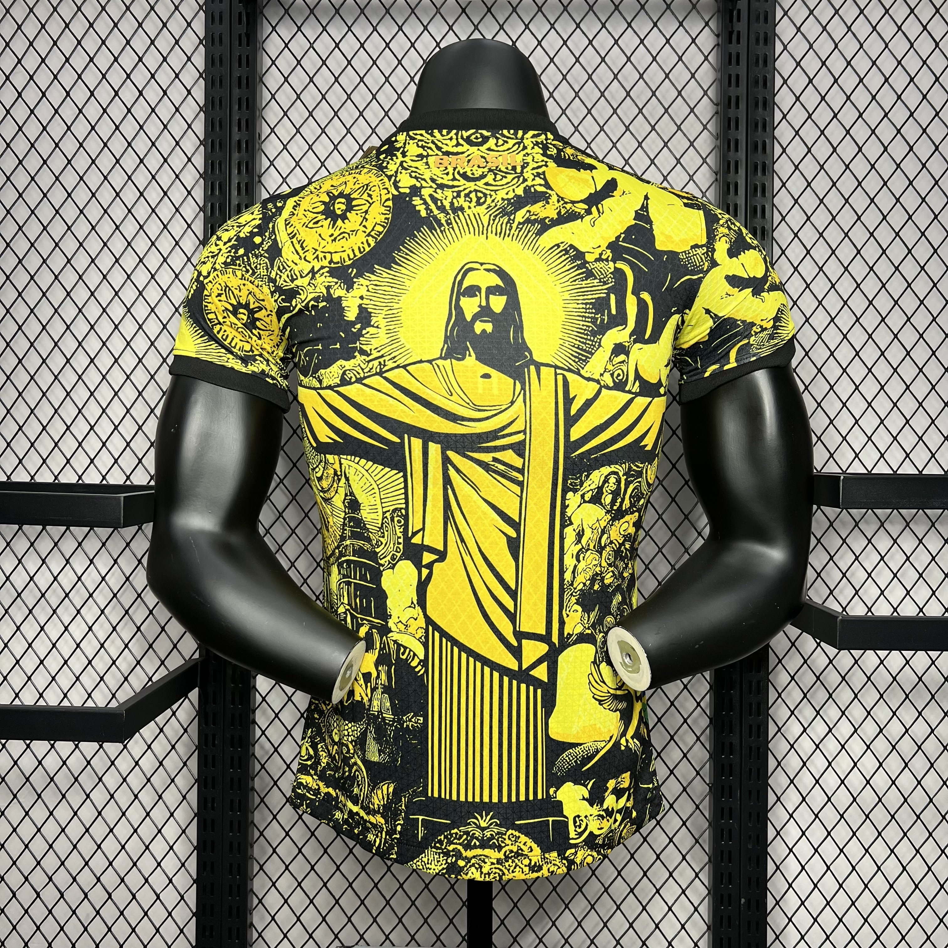 24-25 Brazil Jesus the Redeemer Yellow Kit Player Version Version AAAAJersey Wholesale Yupoo 6