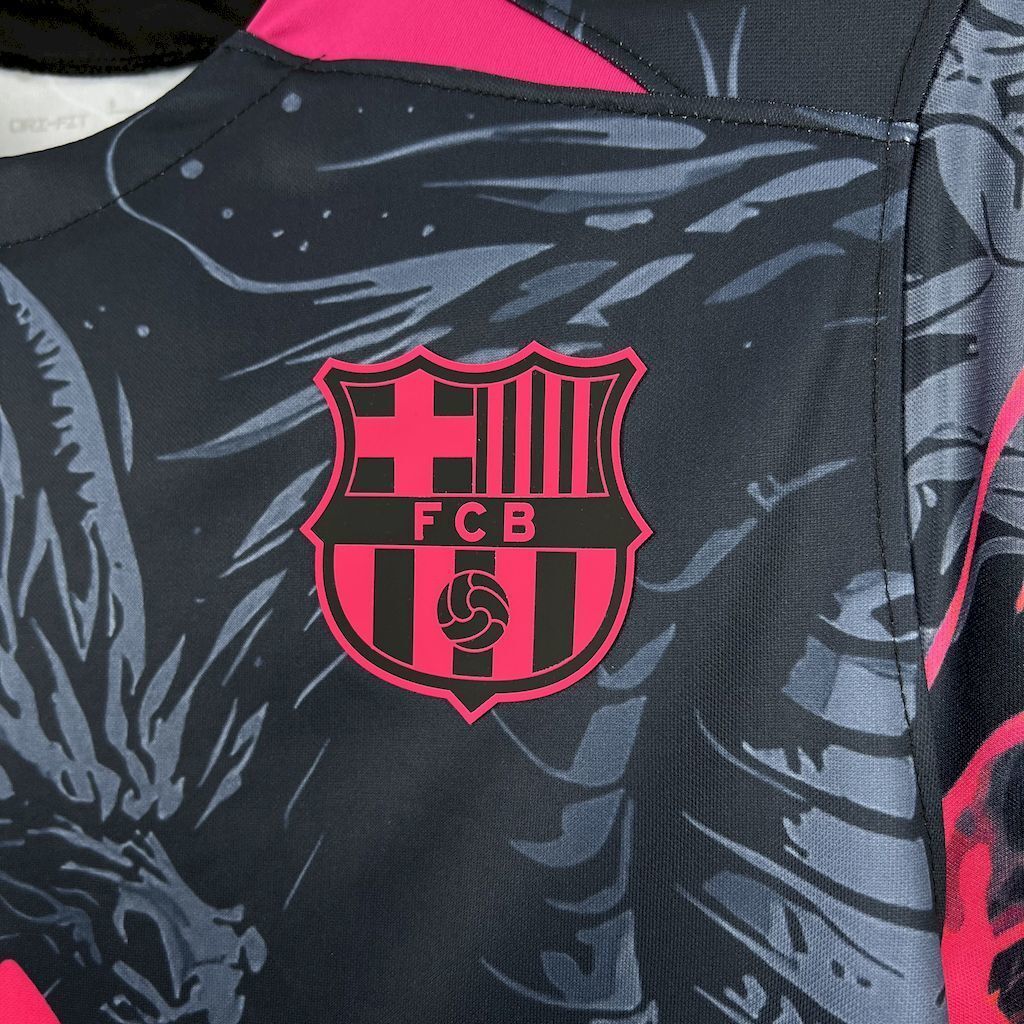 25-26 Barcelona Red Dragon Special Edition T-Shirt Football Apparels Soccer AAAAJersey Yupoo S- 1