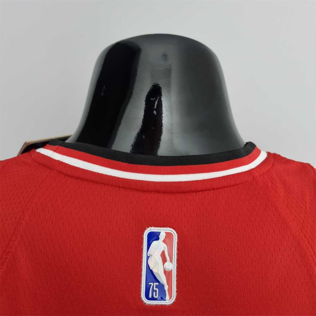 75th Anniversary 2022 Season Chicago Bulls CARUSO #6 City Edition Red NBA Jersey 5