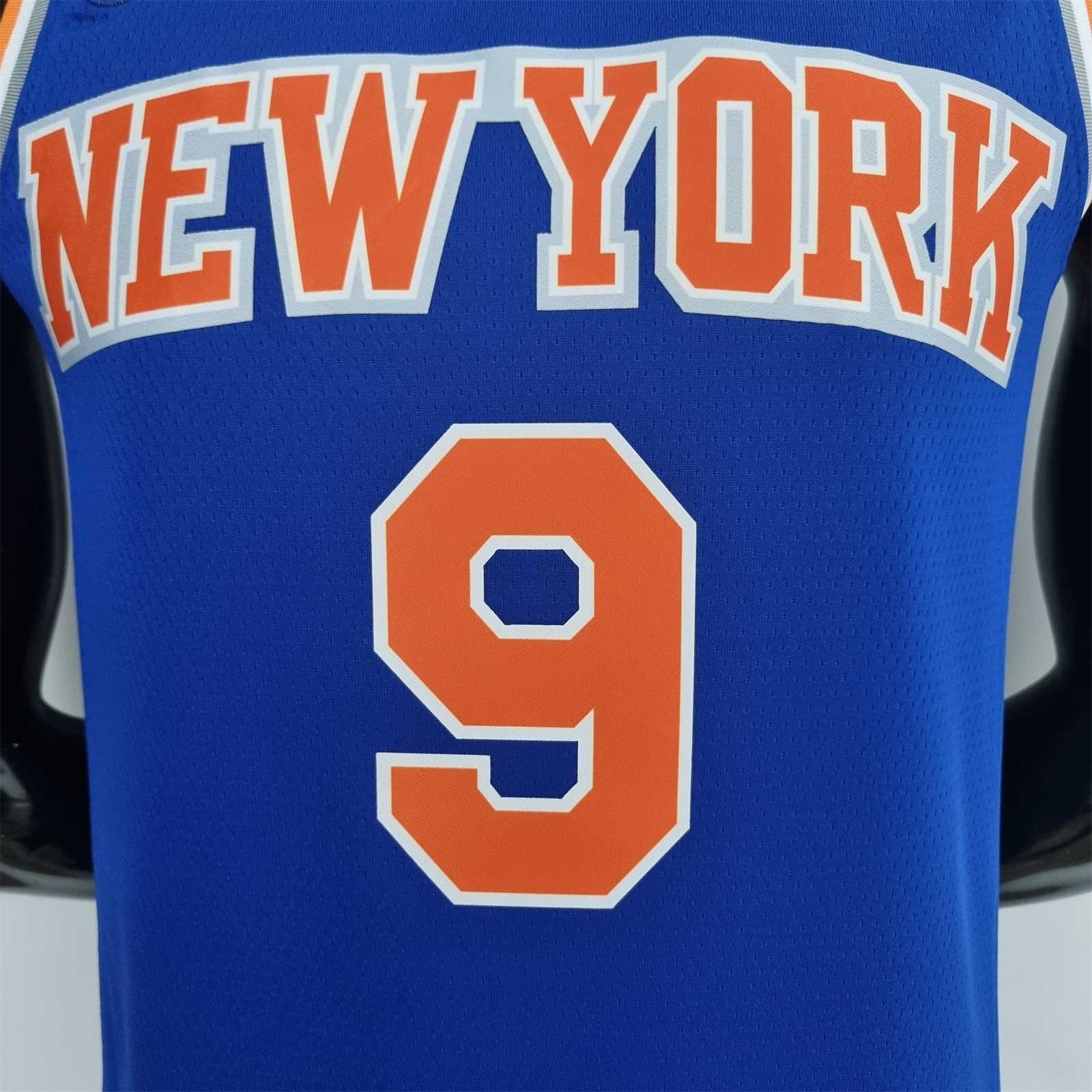 75th Anniversary Barrett #9 New York Knicks Blue NBA Jersey 6