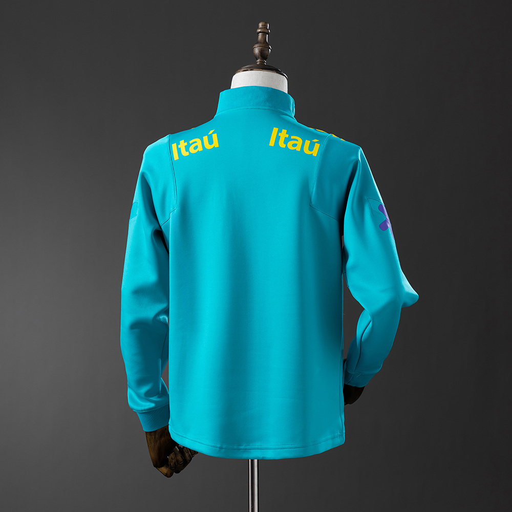 2025 Brazil long-sleeved Blue windbreaker jacket 1