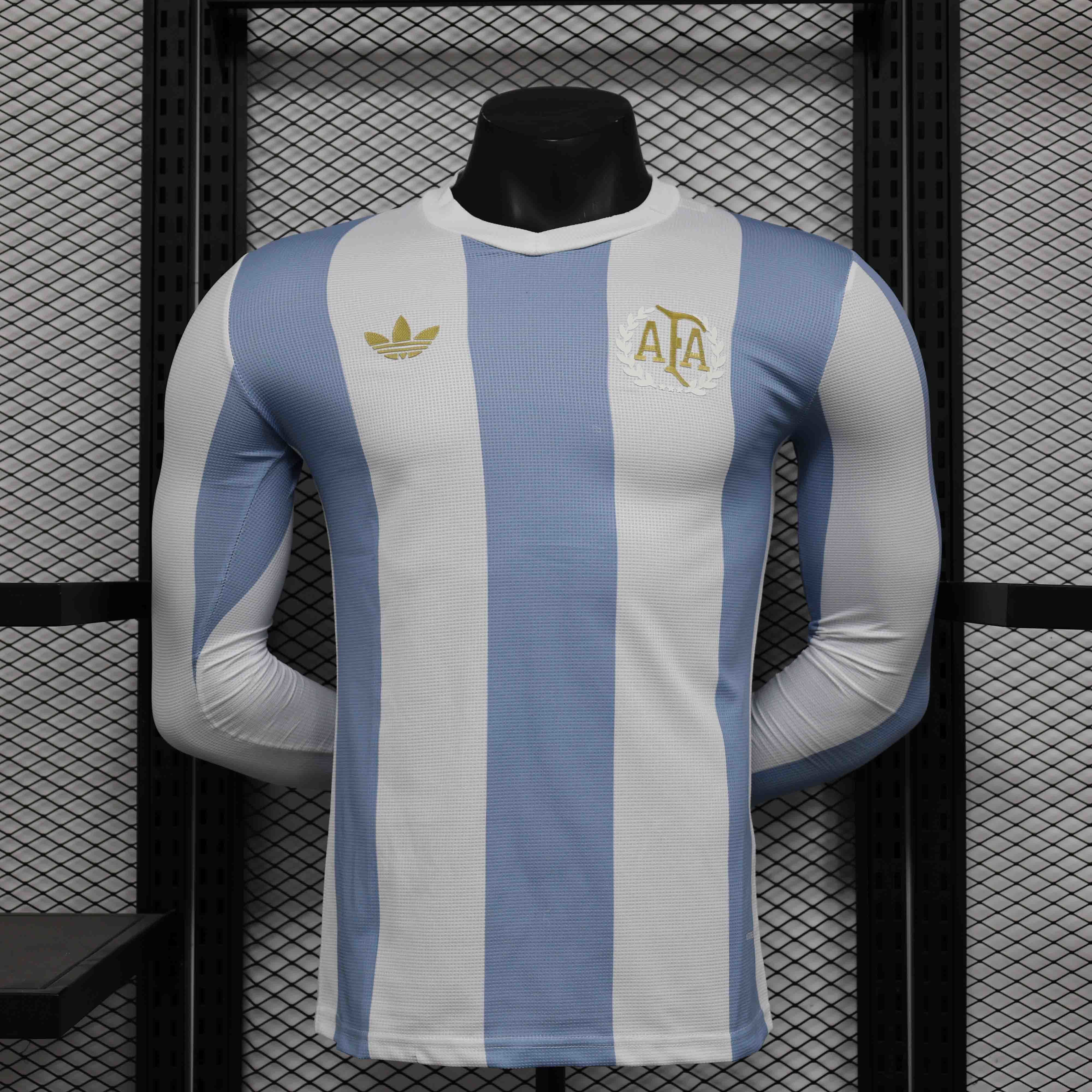 2024 Argentina 50th Anniversary Edition Long Sleeve Player Version Shirt AAAAJersey Supplier Yu