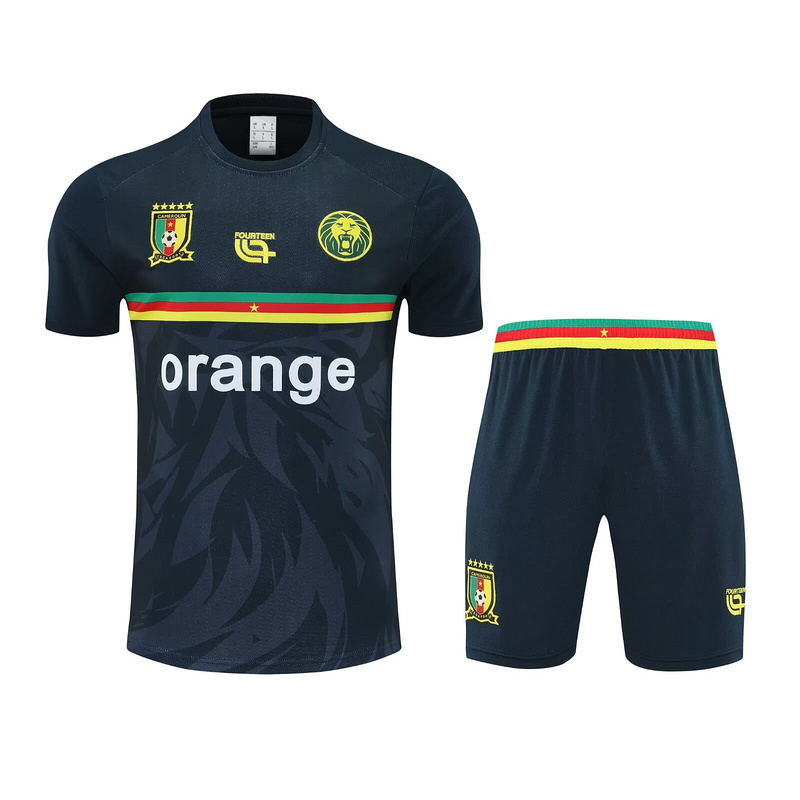 25-26 Cameroon Black Training Kits Football Tracksuits