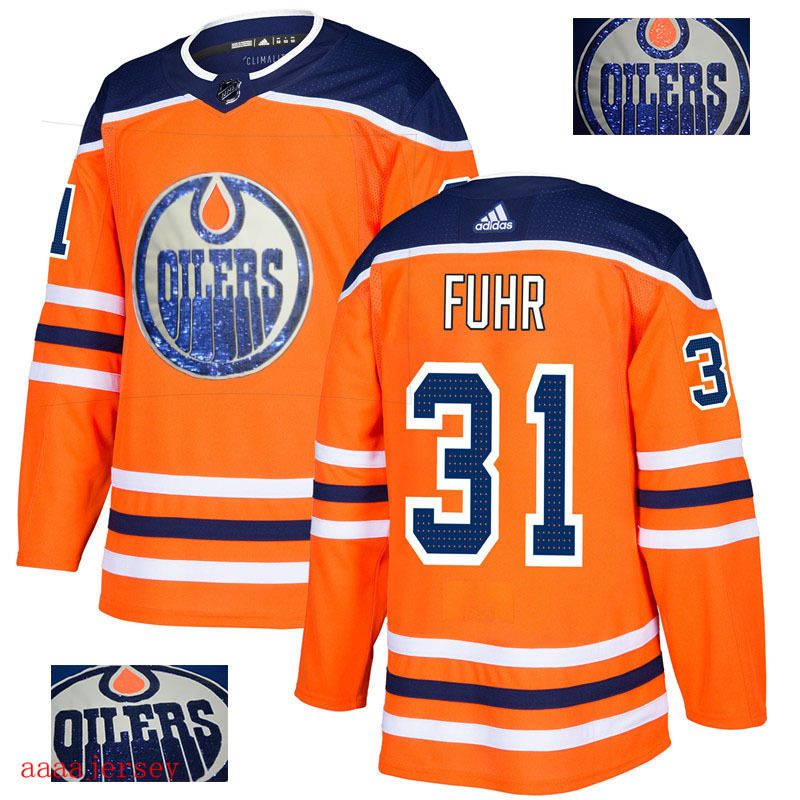 2018 Edmonton Oilers ice hockey jersey M-3XL 埃德蒙顿油人队时尚亮片款冰球服 8