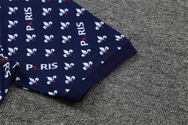 Polo Jordan PSG sapphire blue and white print 15