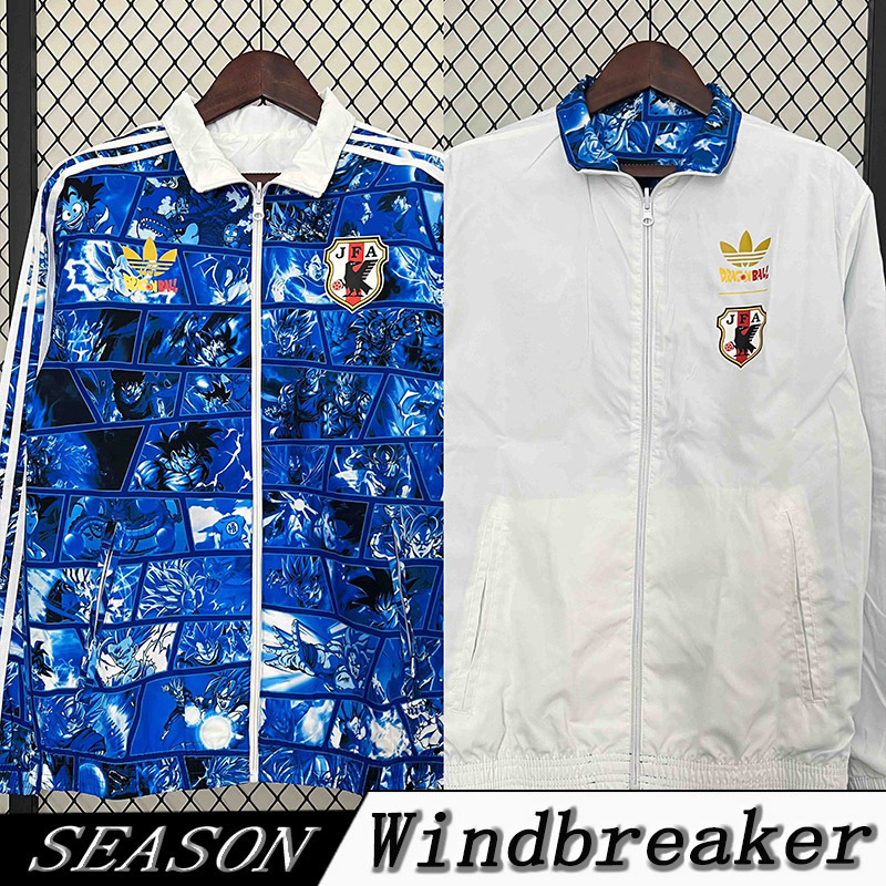 2024 Japan Blue&White Trench Coat Reversible Windbreaker Jacket Soccer AAAAJersey Yupoo 1