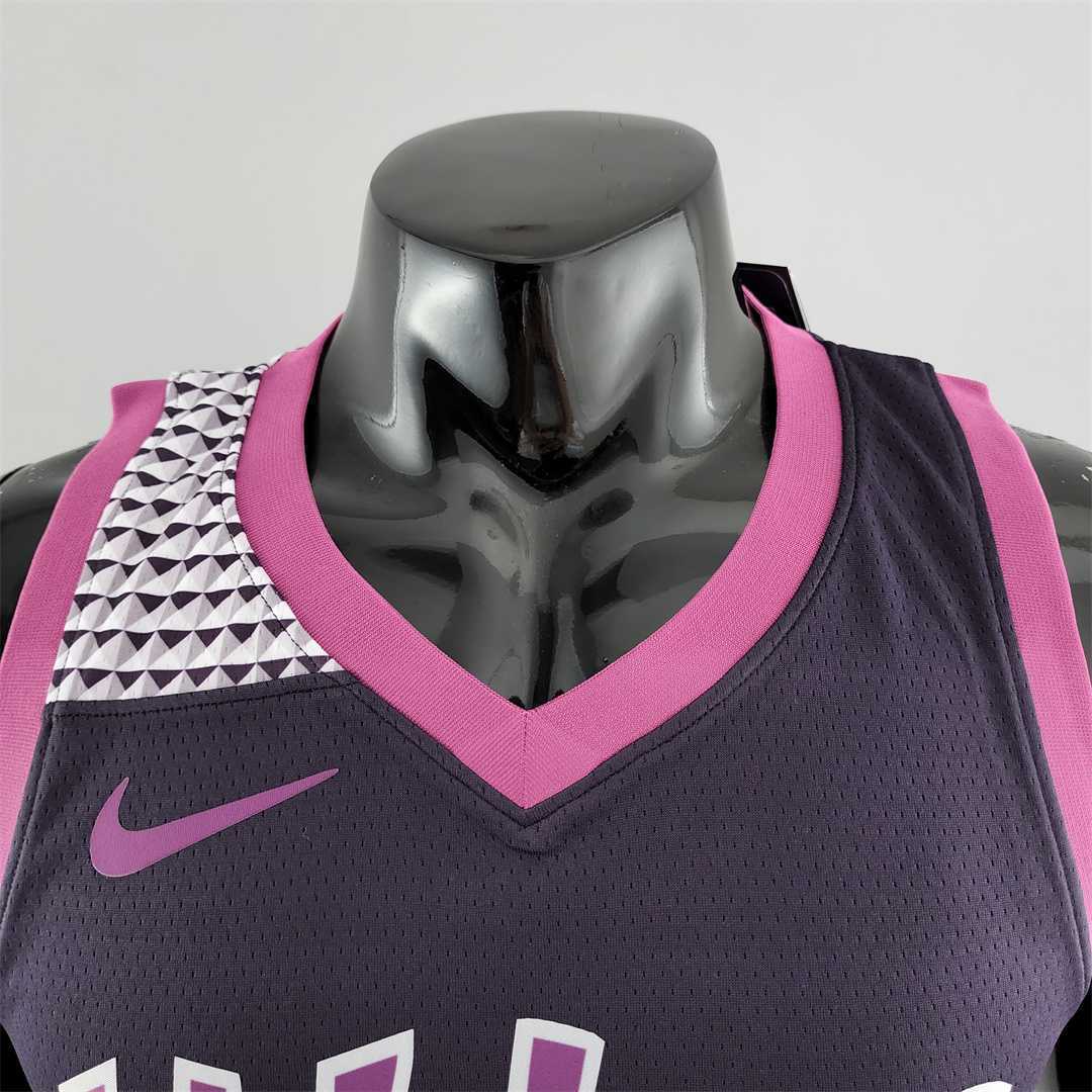 Minnesota Timberwolves EOWAROS#1 Black and Purple NBA Jersey 2