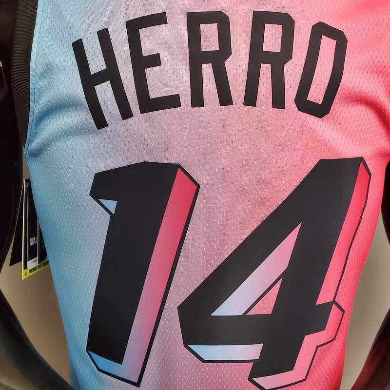 New Miami Heat HERRO#14 City Edition Pink Blue Gradient Color 1