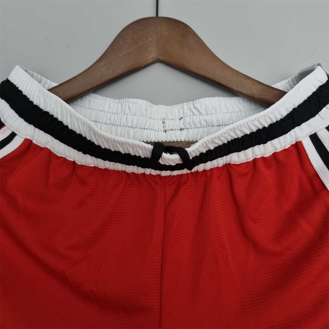 2022 Chicago Bulls NBA US Training Shorts Red Black 6