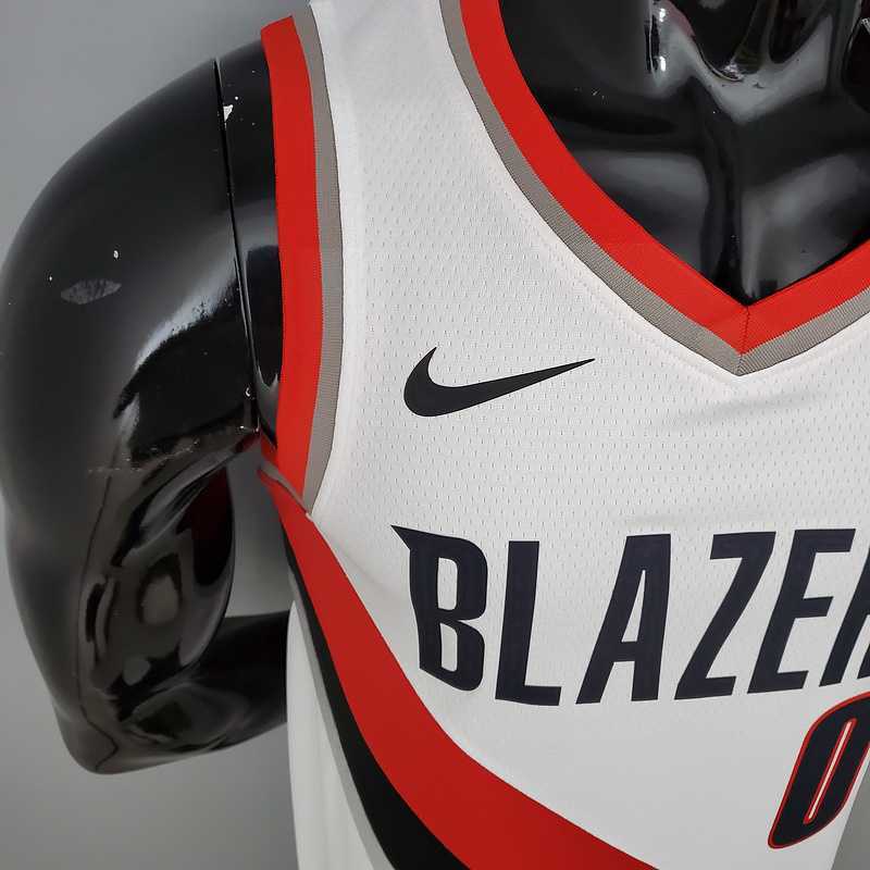 2021 LILLARD#0 Trail Blazers Home White 4