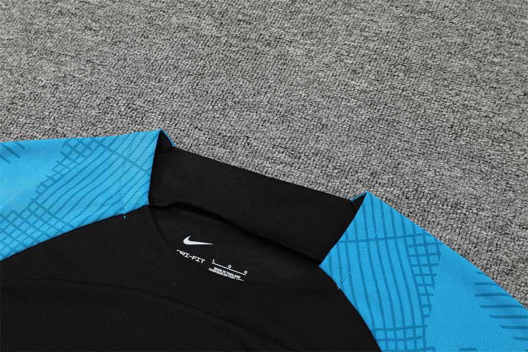 22-23 Inter Milan training suit short sleeve kit Black Blue 5